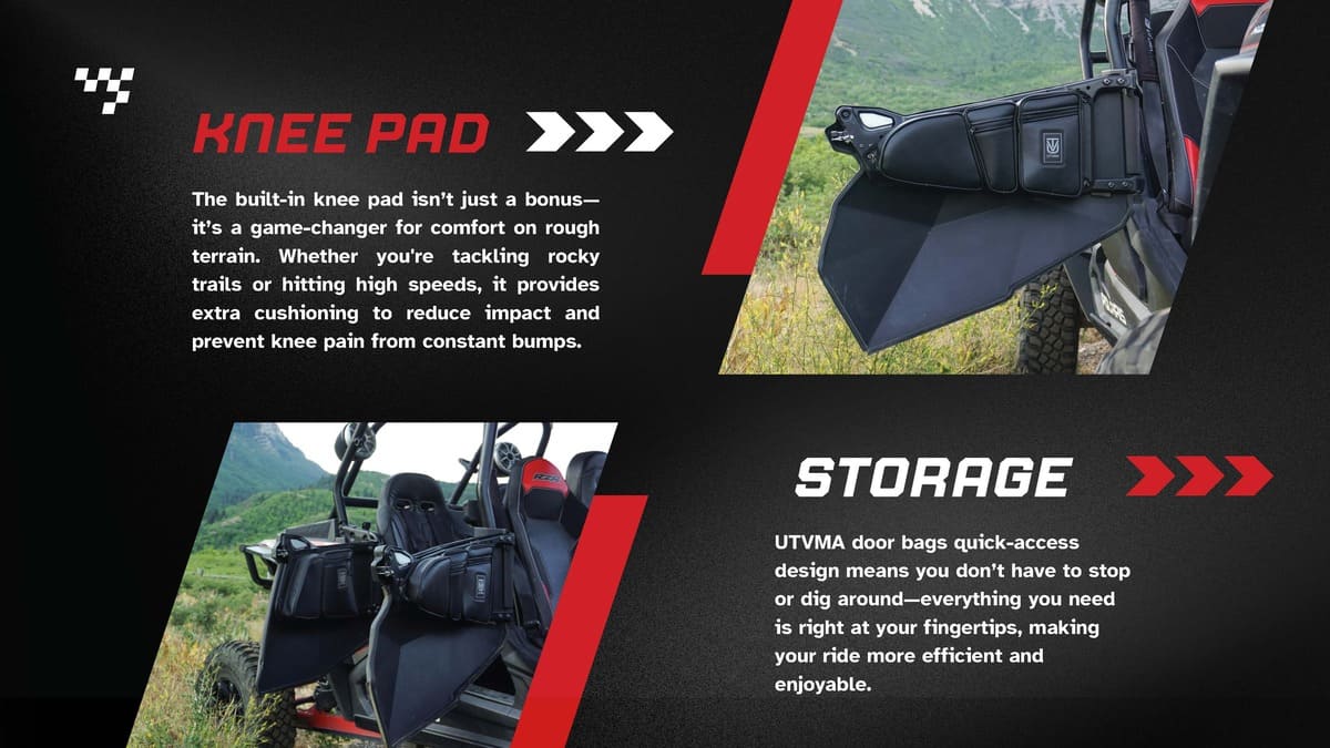 UTVMA '14-'25 Polaris RZR 900 Front Door Bag Set