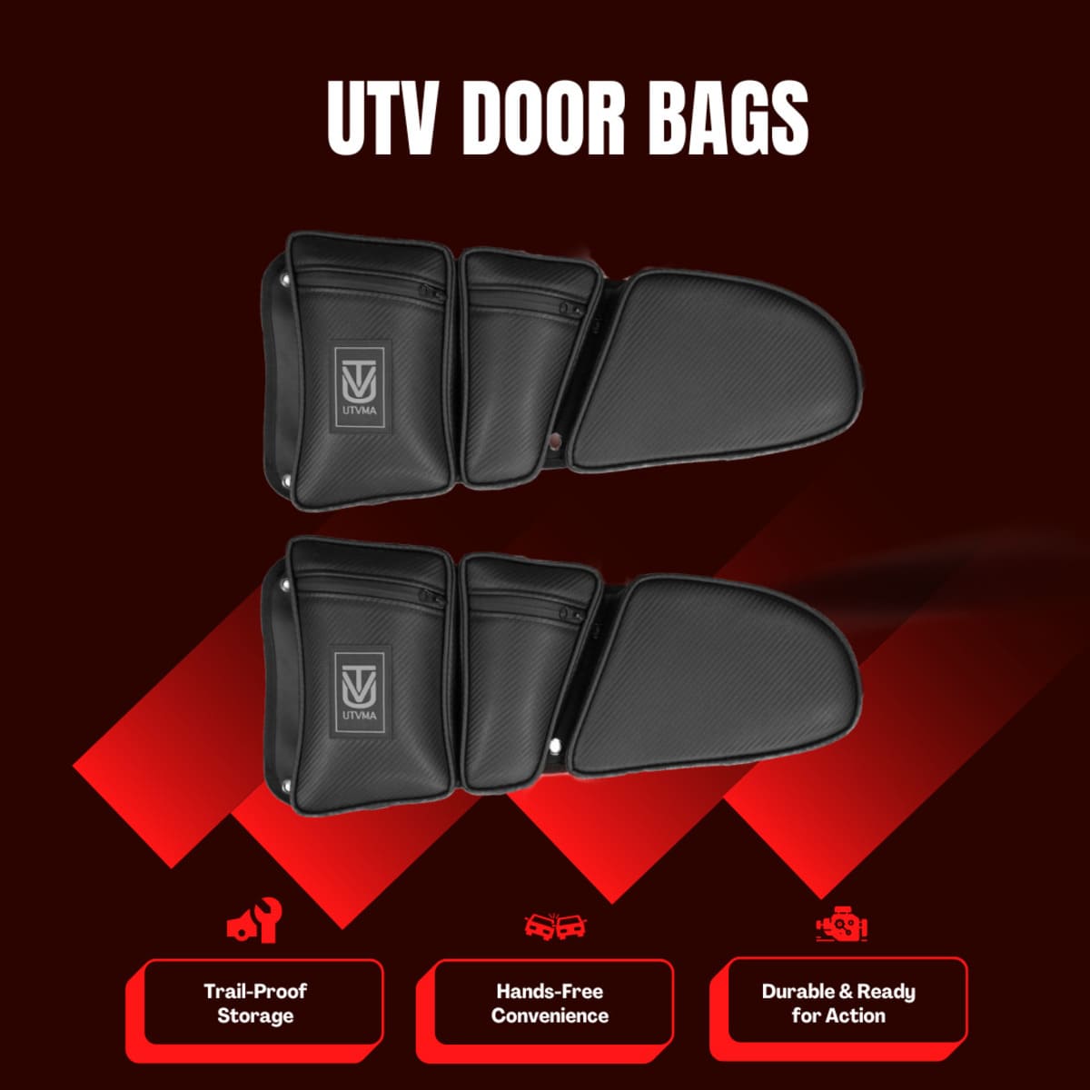 UTVMA '14-'25 Polaris RZR 900 Front Door Bag Set