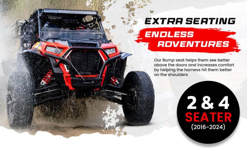 UTVMA '16-'25 Polaris General Front & Rear Bump Seat