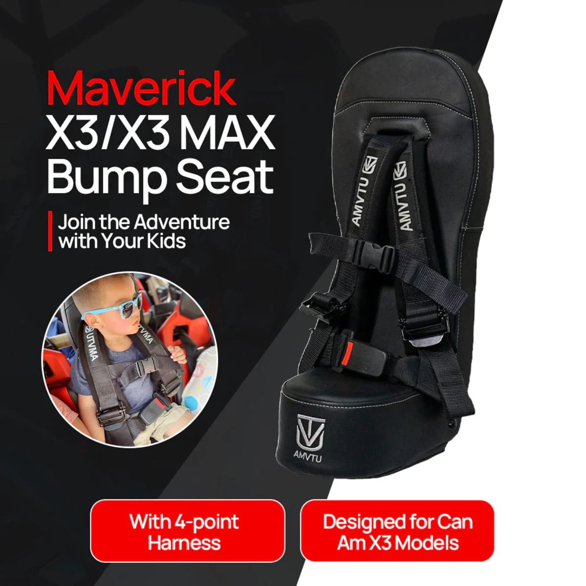 UTVMA '17-'25 Can-Am Maverick X3 Max Bump Seat