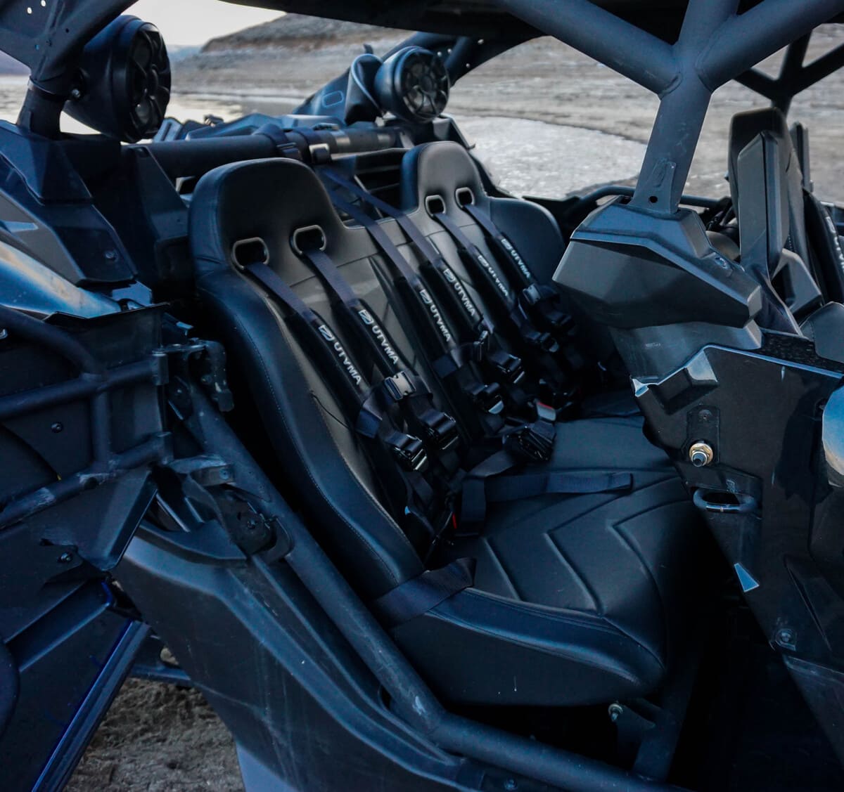 UTVMA '17-26' Can-Am Maverick X3 Rear Bench Seat W/ Harnesses