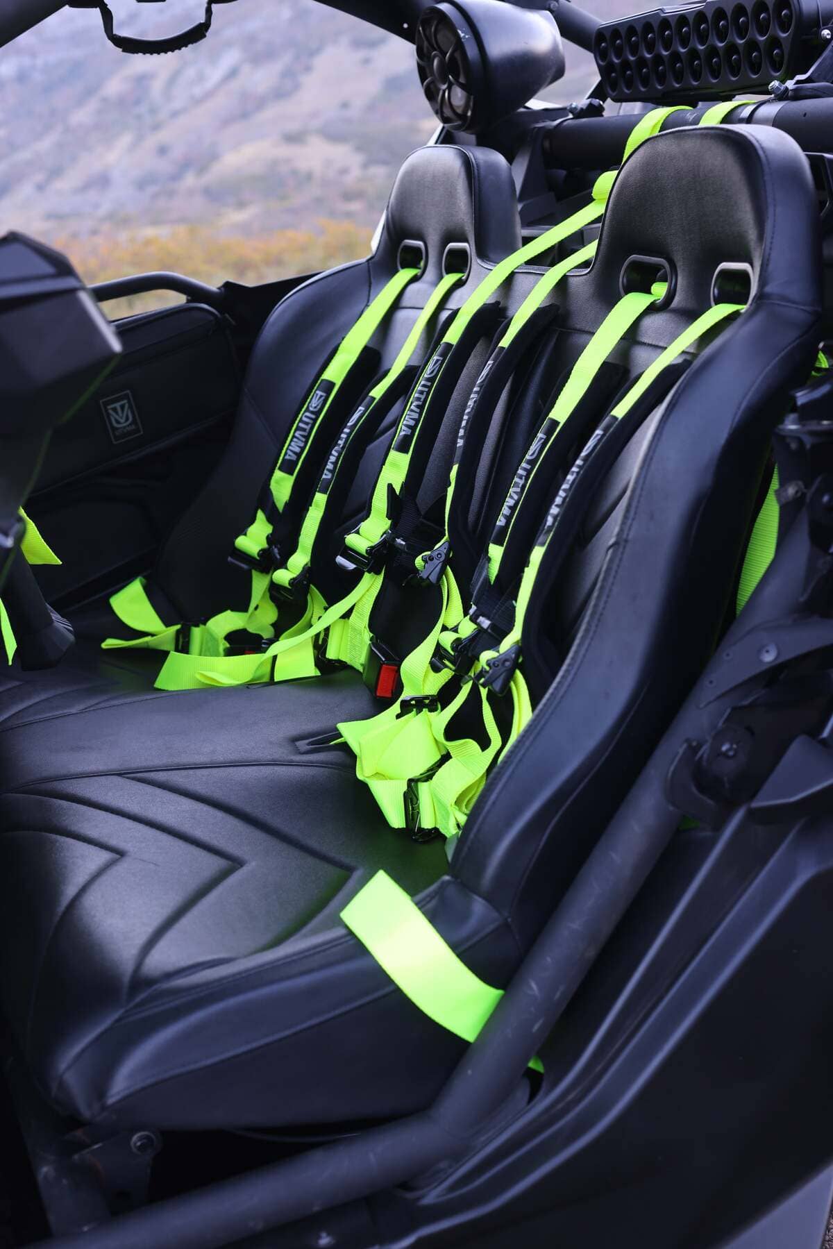 UTVMA '17-26' Can-Am Maverick X3 Rear Bench Seat W/ Harnesses