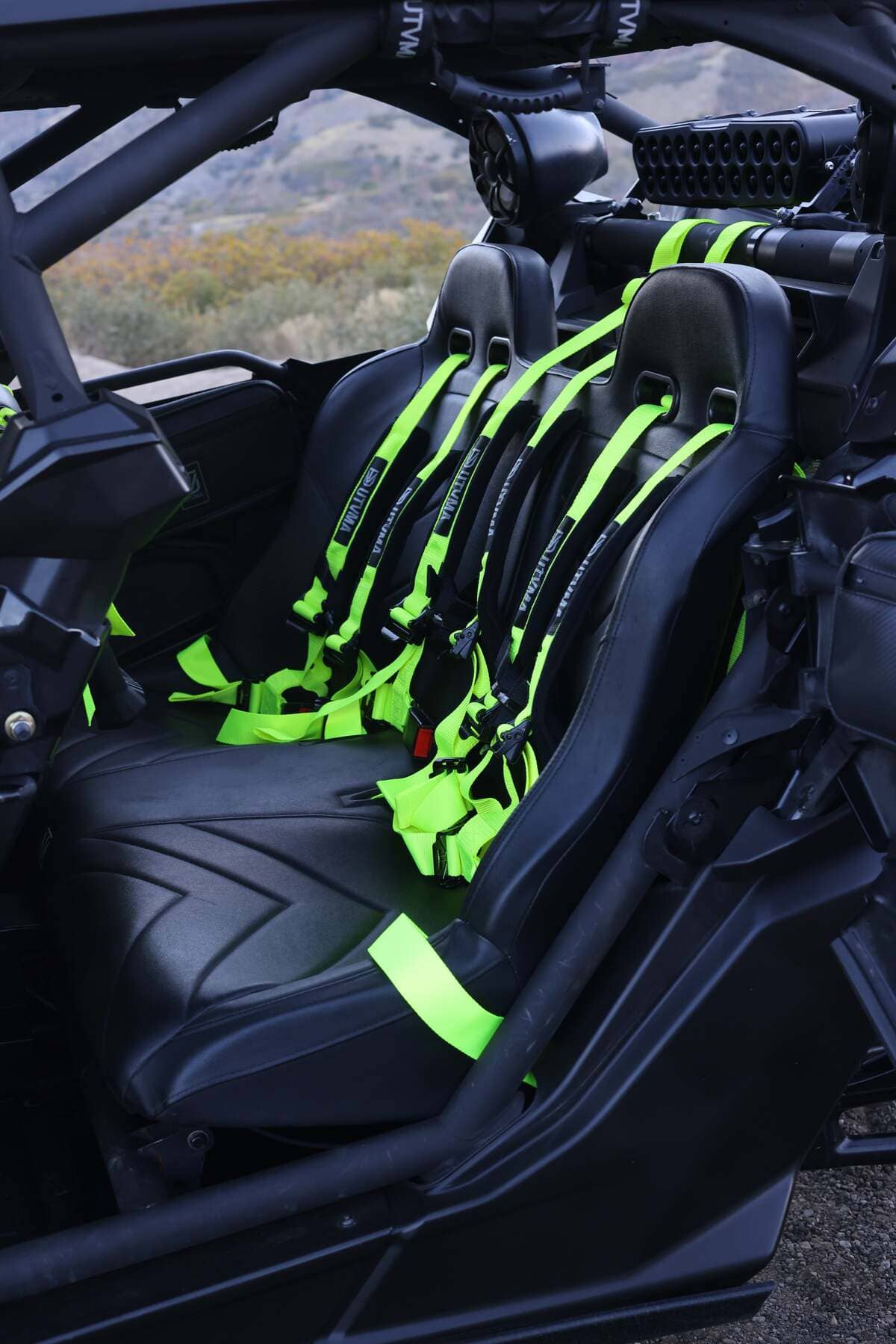 UTVMA '17-26' Can-Am Maverick X3 Rear Bench Seat W/ Harnesses