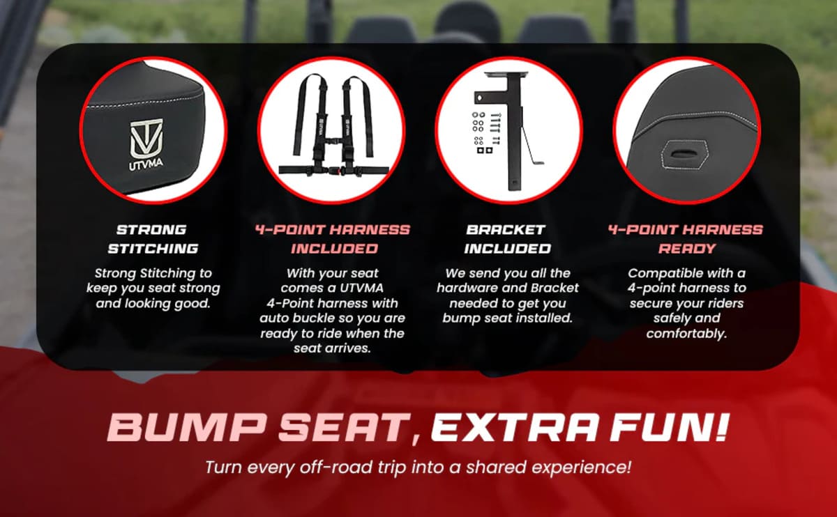 UTVMA '18-'25 Can-Am Maverick Trail Bump Seat