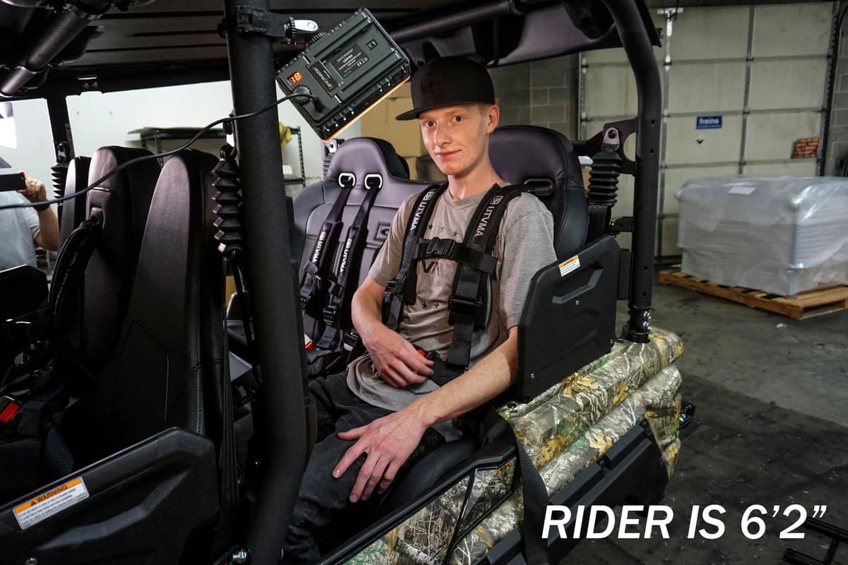 UTVMA '18-'25 Yamaha Wolverine X4 Rear Bench Seat w/ Harnesses