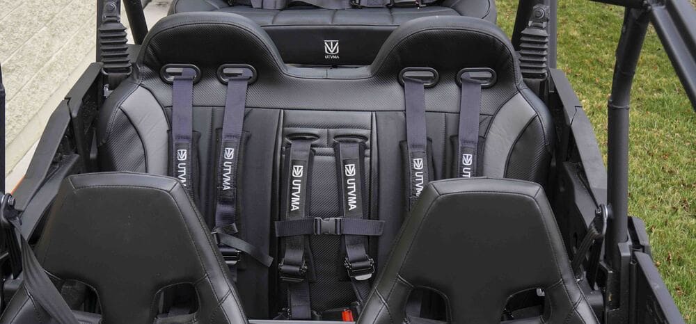 UTVMA '19-'25 Can-Am Maverick Sport Max Rear Bench w/ Harnesses
