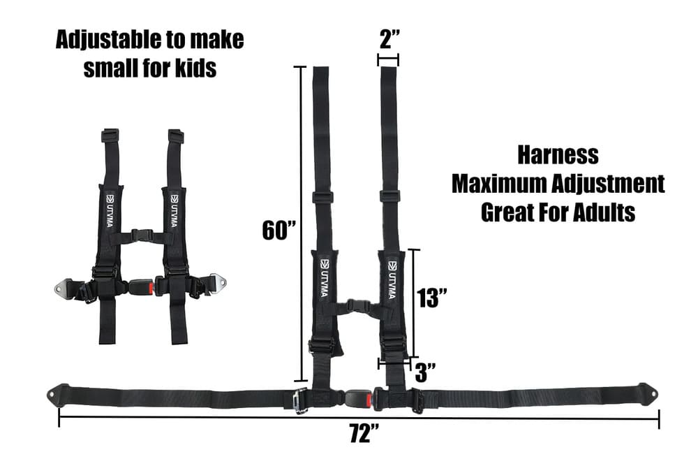 UTVMA 2" Harness w/ Auto Buckle - 4 Point