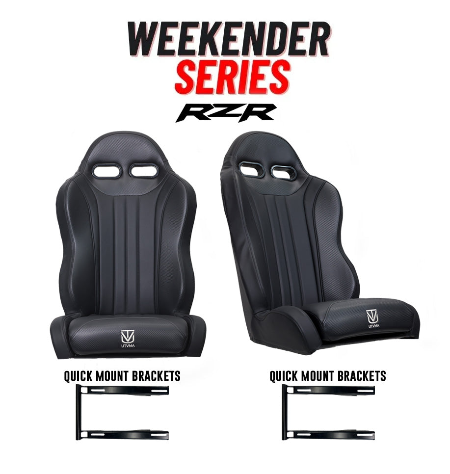 UTVMA '22-'24 Polaris RZR PRO R Weekender Series Front Bucket Seats W/ Quick Mount Bracket