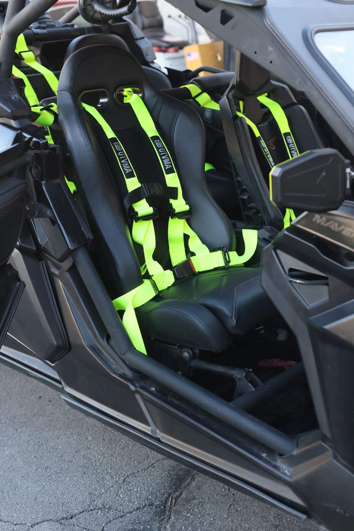 UTVMA '24-'25 Can-Am Maverick R 2 & 4 Seater Rebel Series Front Suspension Bucket Seats - Pair