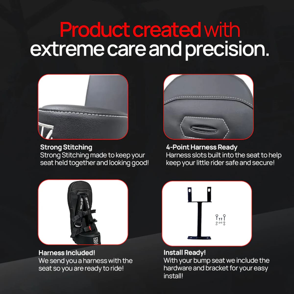 UTVMA '25 Can-Am Maverick R Max Front Bump Seat