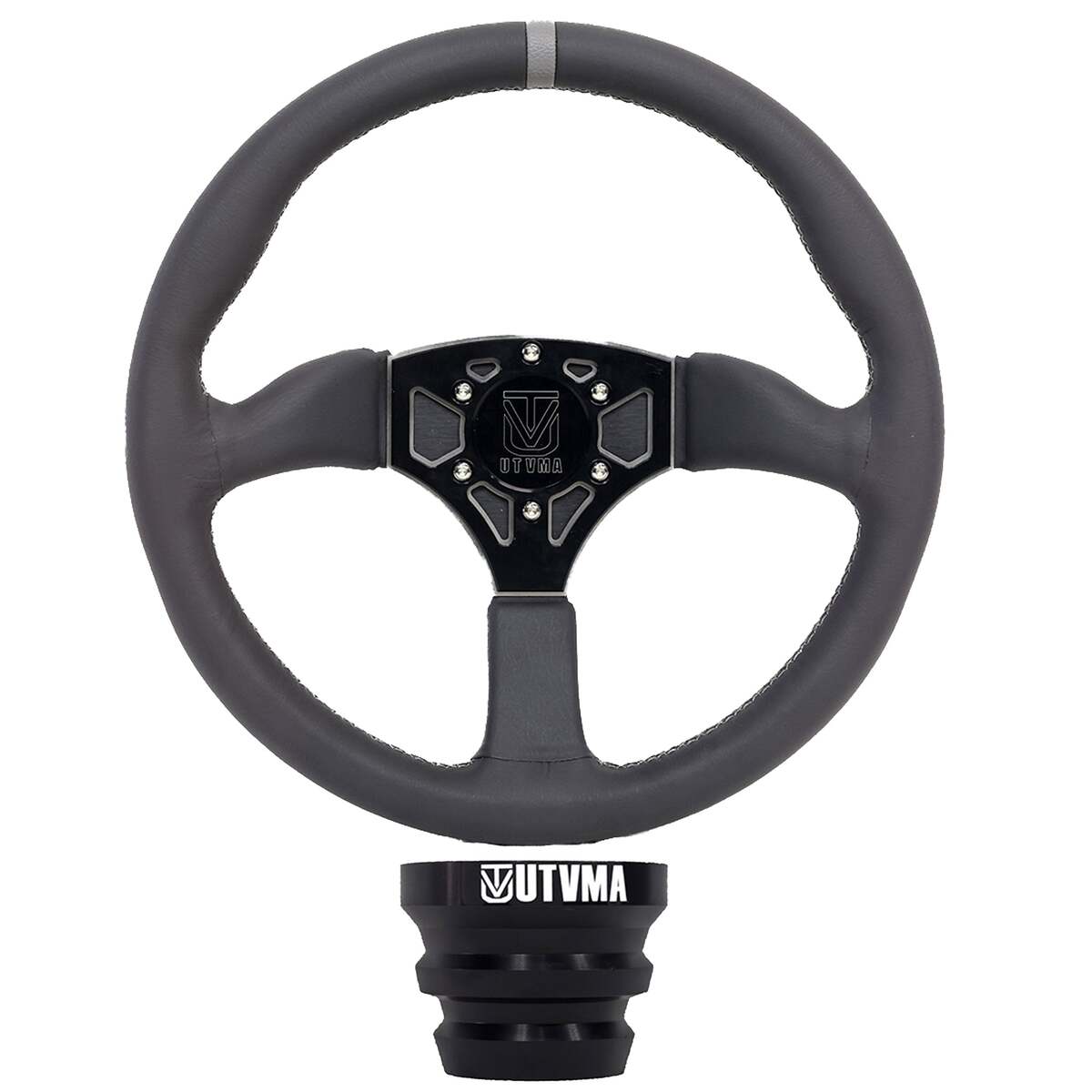 UTVMA Octane Leather Steering Wheel With Hub