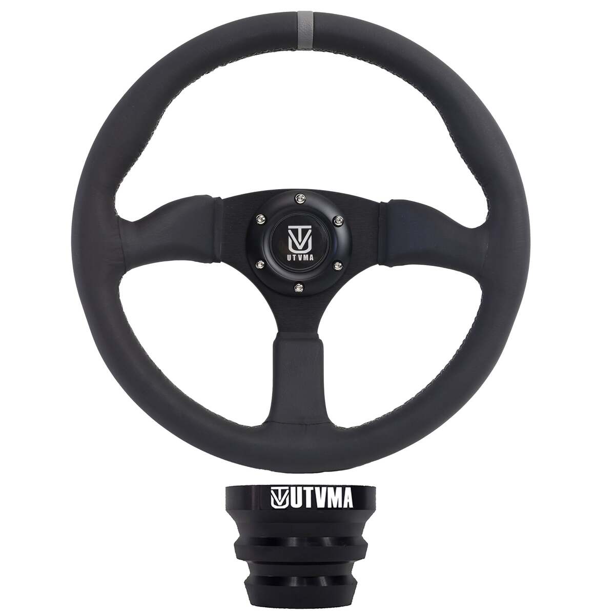 UTVMA Octane Leather Steering Wheel With Hub