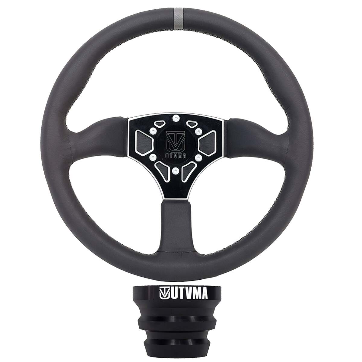 UTVMA Octane Leather Steering Wheel With Hub