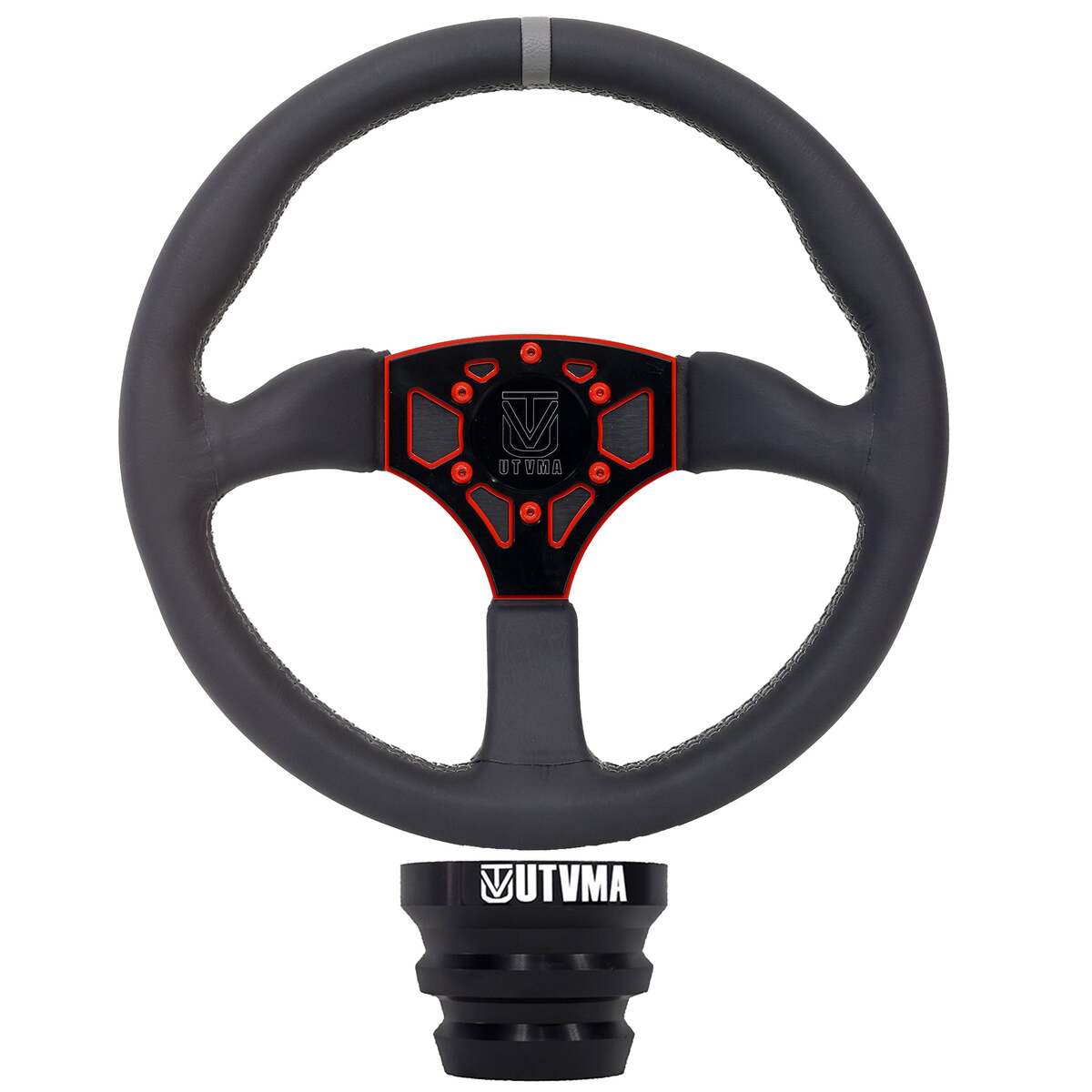 UTVMA Octane Leather Steering Wheel With Hub