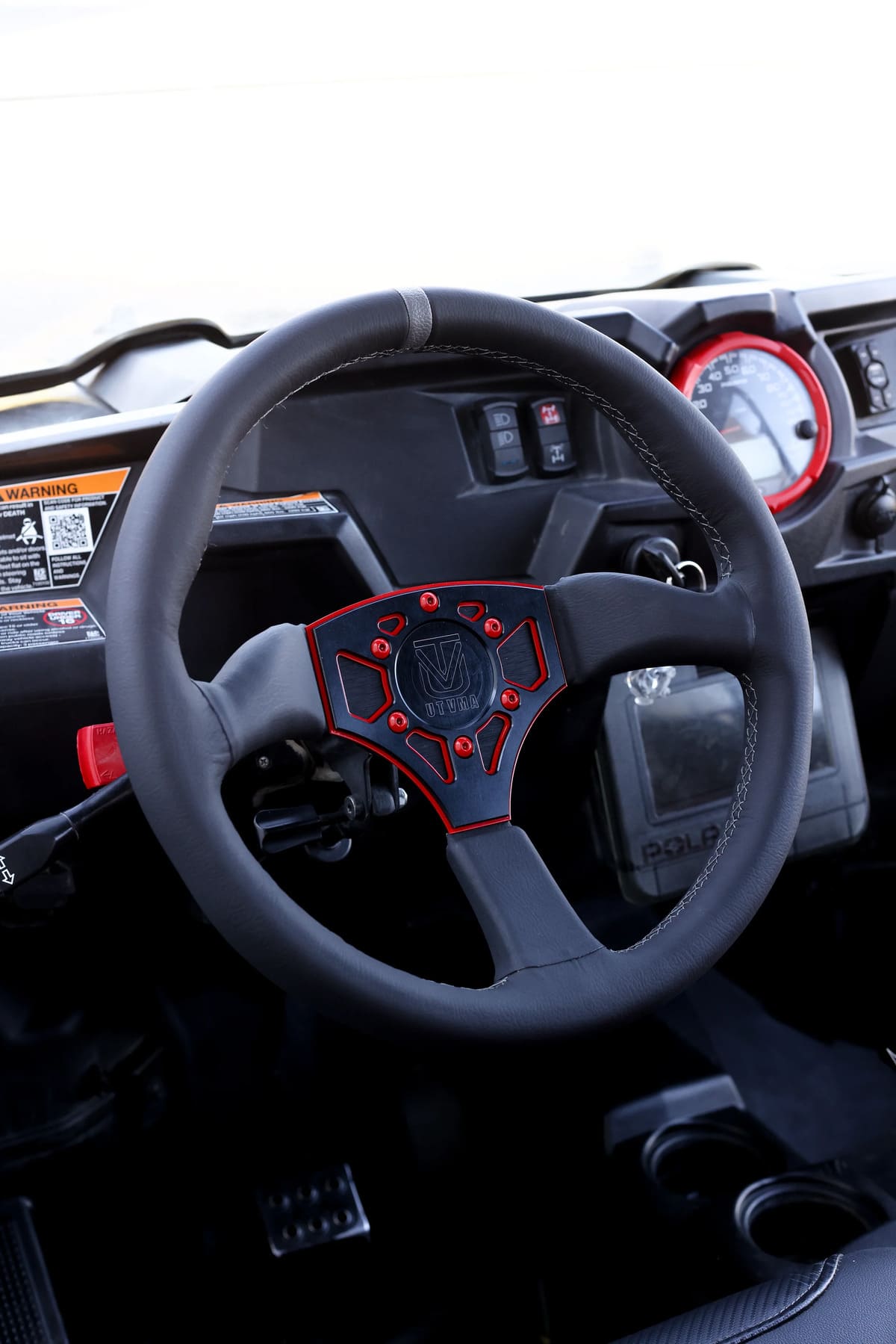 UTVMA Polaris RZR XP 1000 Octane Leather Steering Wheel w/ Hub