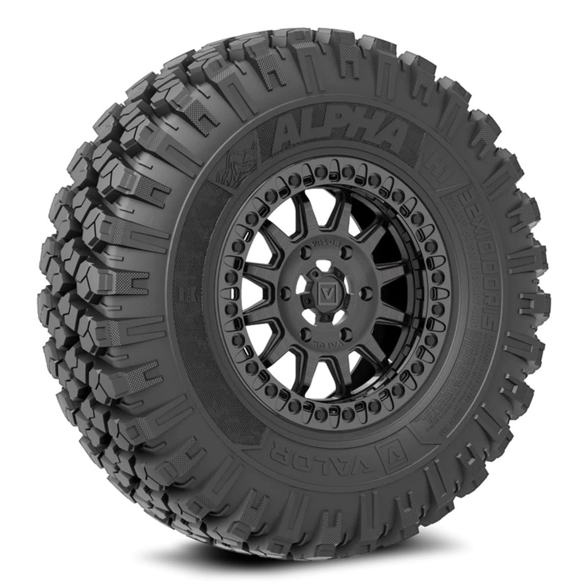 Valor Offroad Alpha on 15x7 V09 BC UTV Wheel & Tire Kit