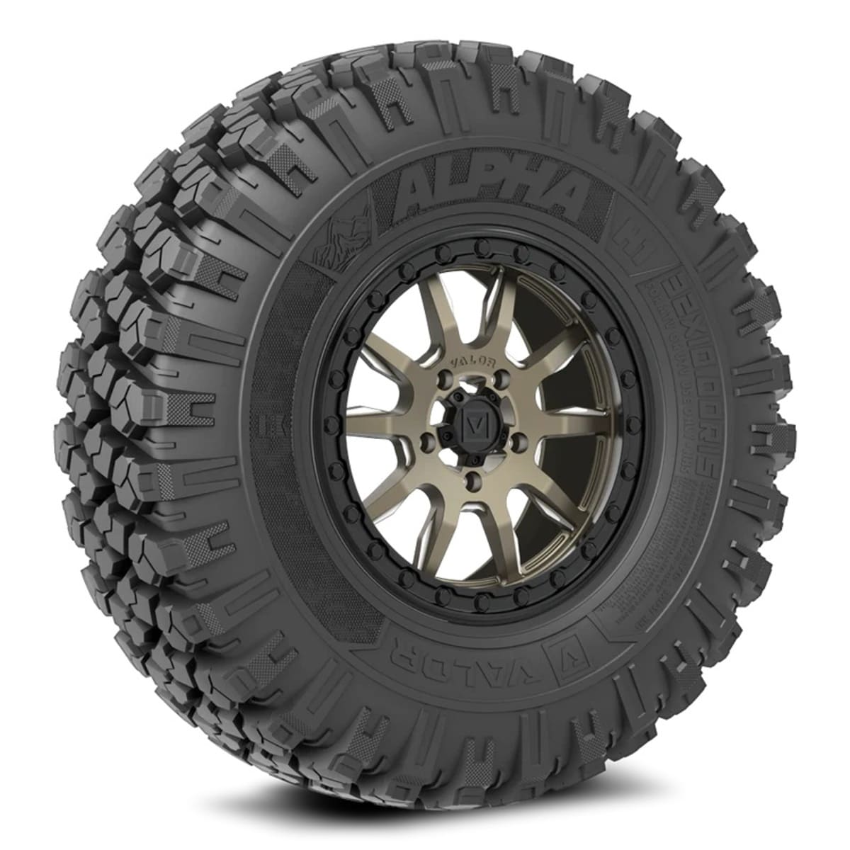 Valor Offroad Alpha on 15x7 V15 Bronze UTV Wheel & Tire Kit