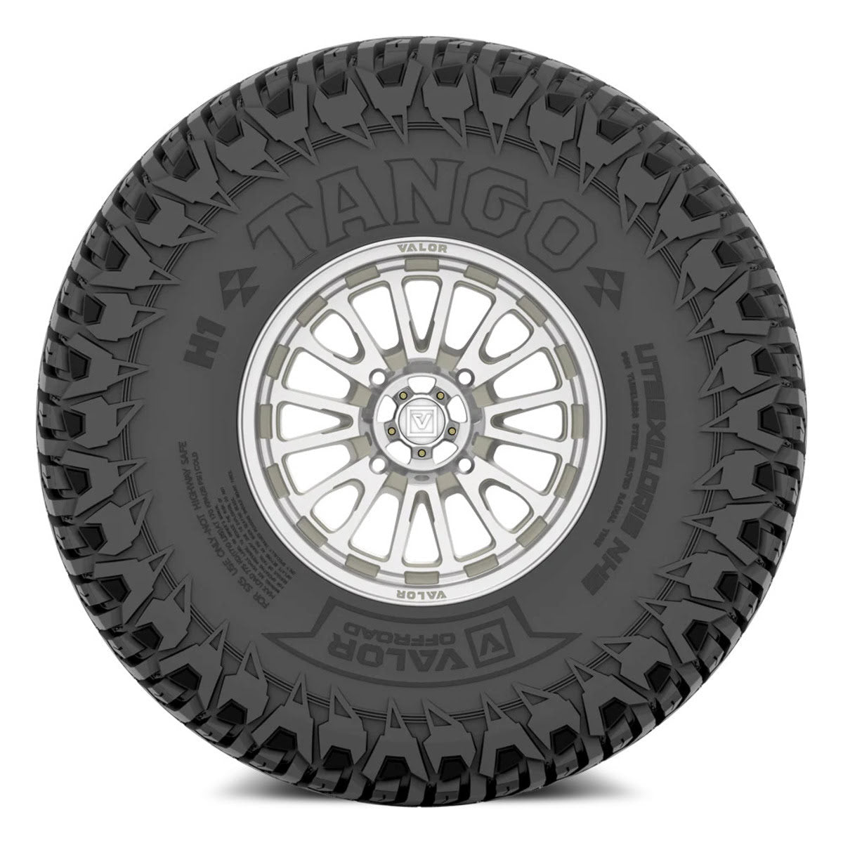 Valor Offroad Tango on 15x7 V14 RM UTV Wheel & Tire Kit