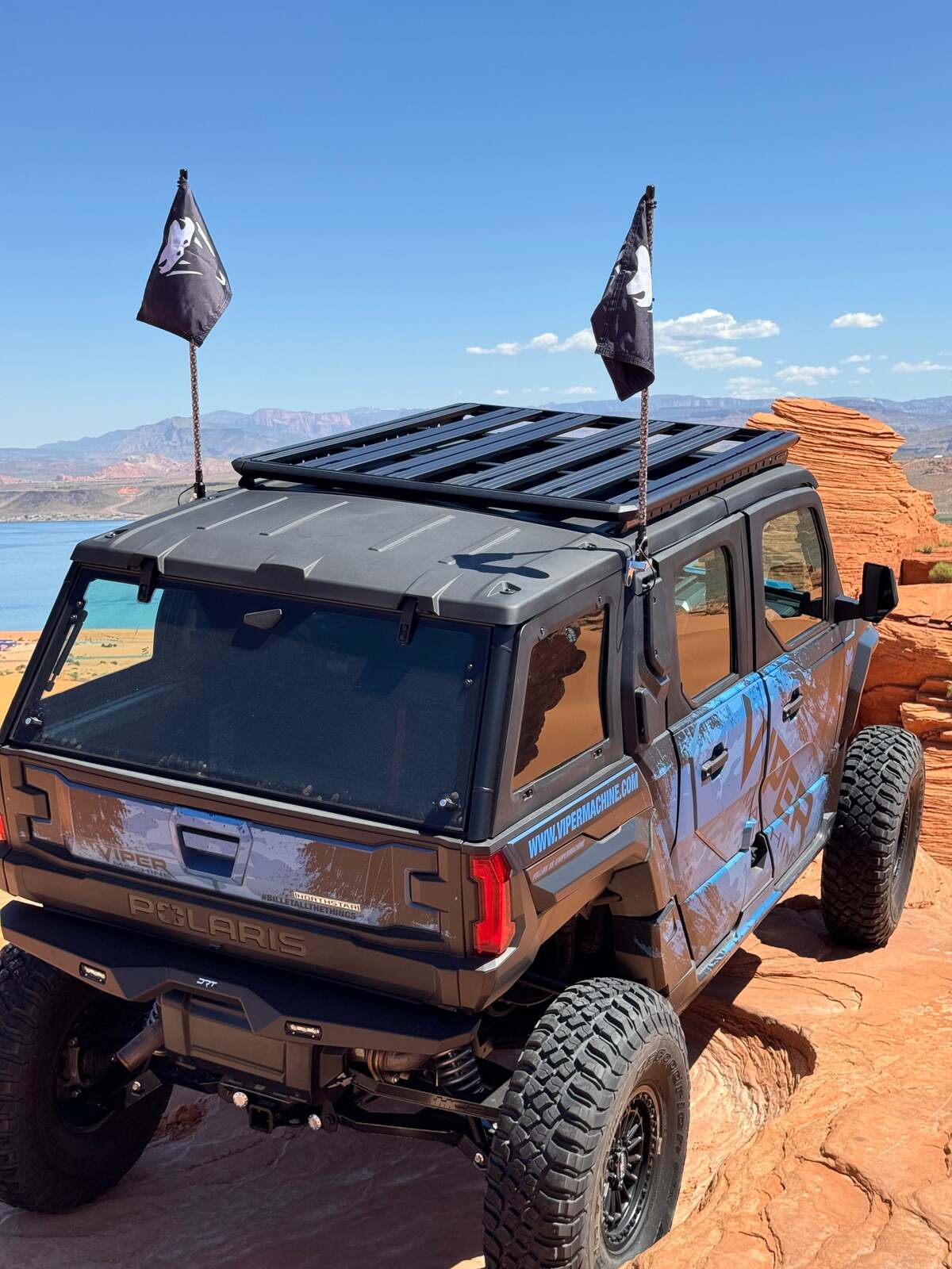 Viper Machine Polaris Xpedition Billet Whip Mounts - Pair