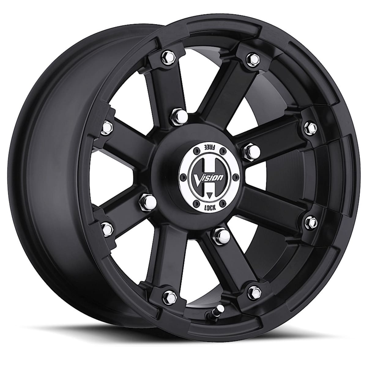 Vision Wheel 4 Lug 393 Lock Out - Matte Black