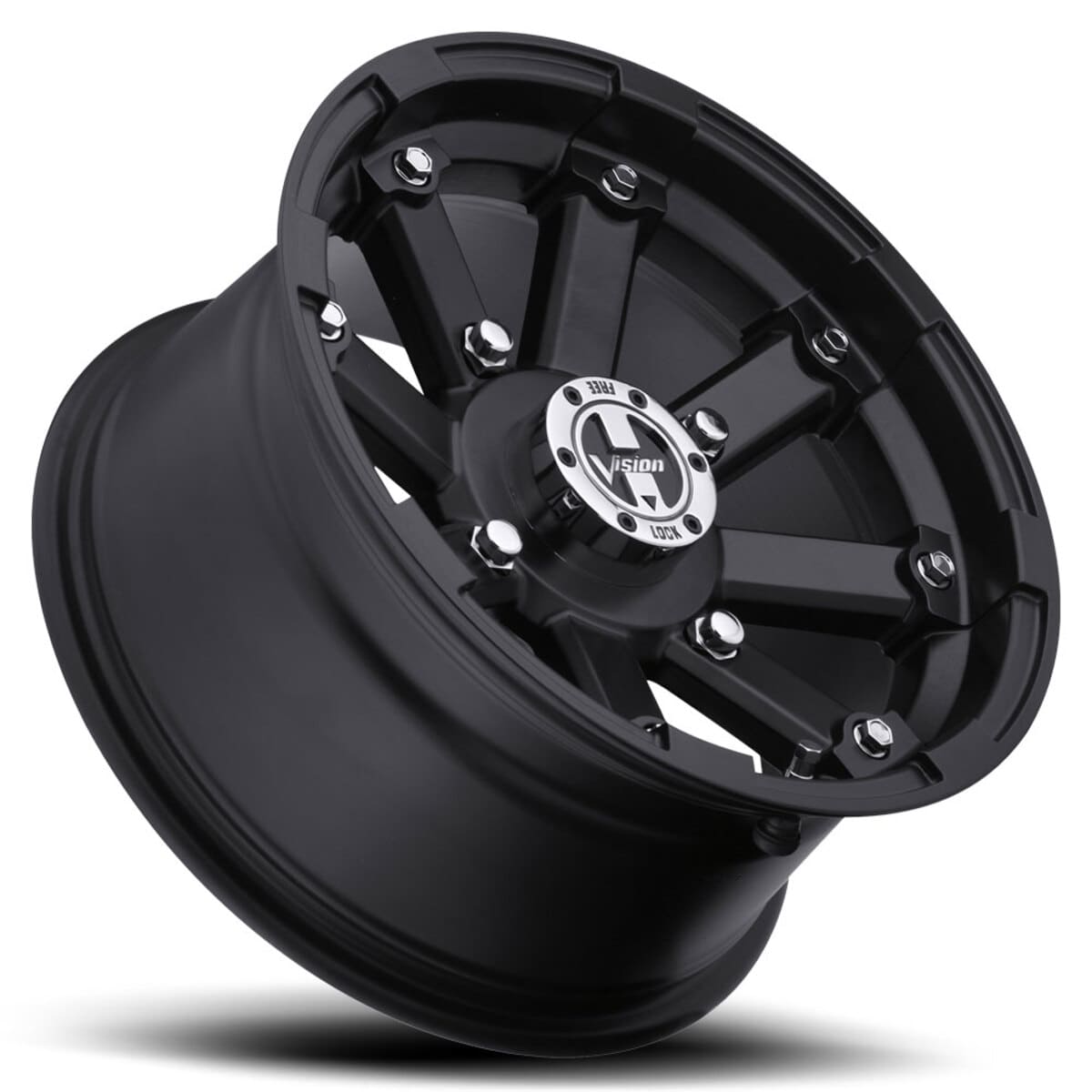 Vision Wheel 4 Lug 393 Lock Out - Matte Black