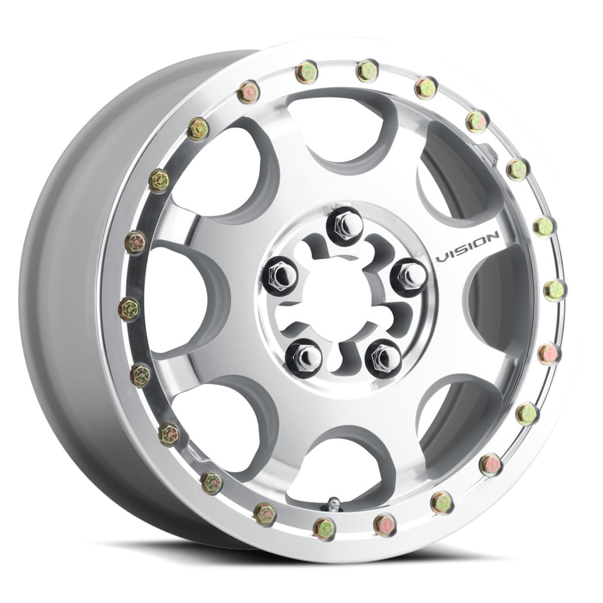 Vision Wheel 5 Lug 351BL Flow UTV Beadlock - As Cast Machined Face Machined Ring/Lip