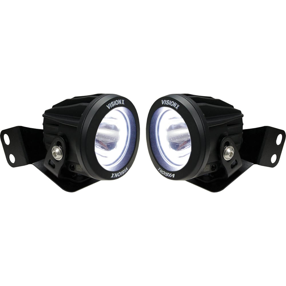 Vision X 08-19' Polaris RZR A-Pillar Mounts with 2 XIL-OPRH115 Lights