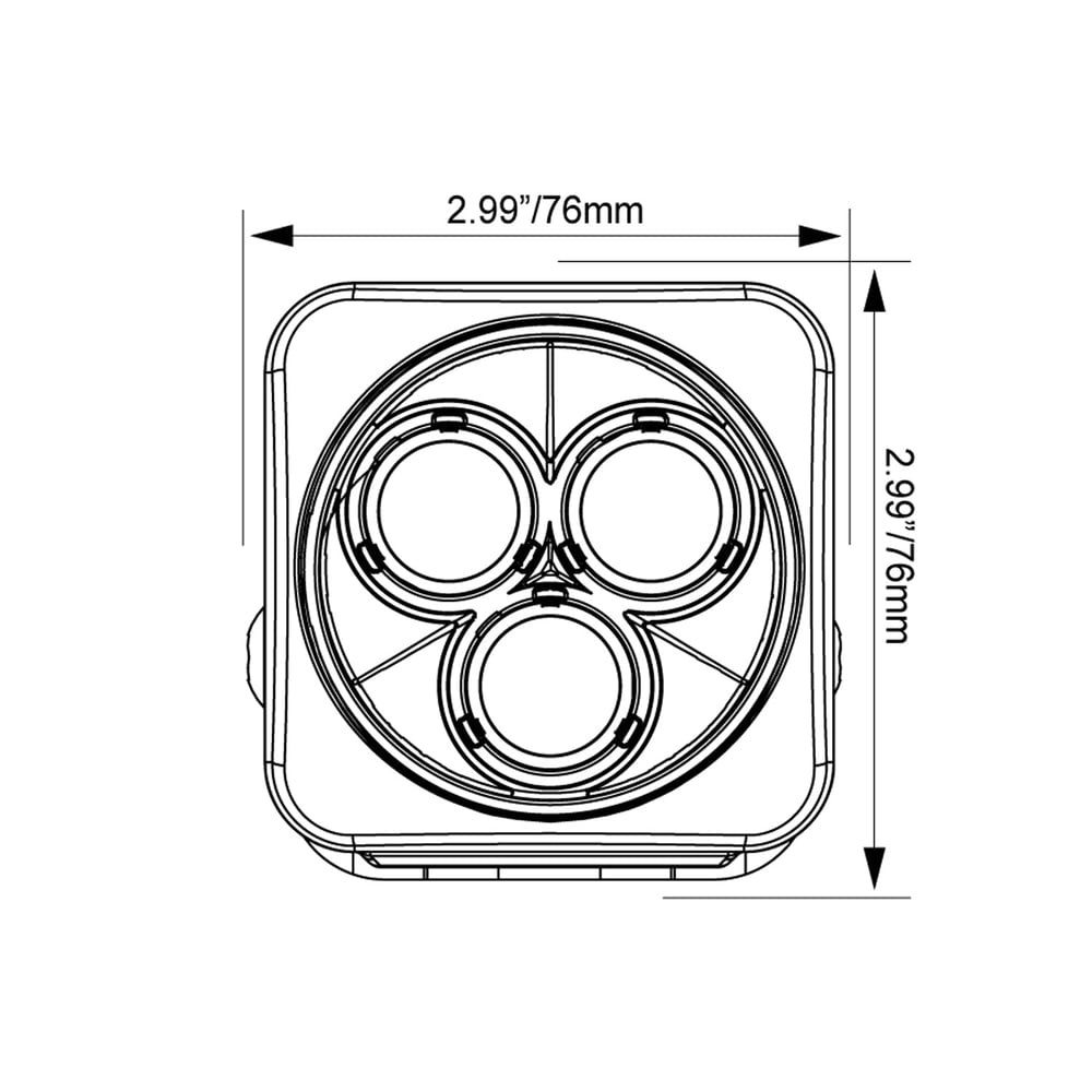 Vision X 3" Square CG2 Multi LED Light Cannon Kit