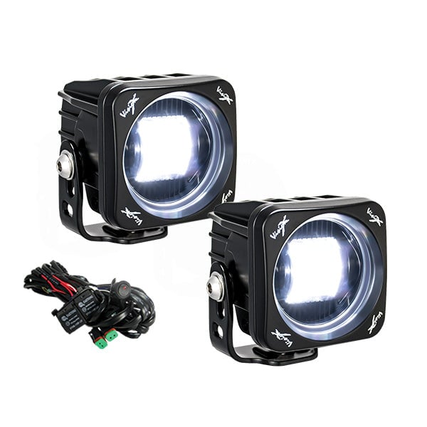 Vision X 3" Square CG2 SAE LED Light Cannon Kit