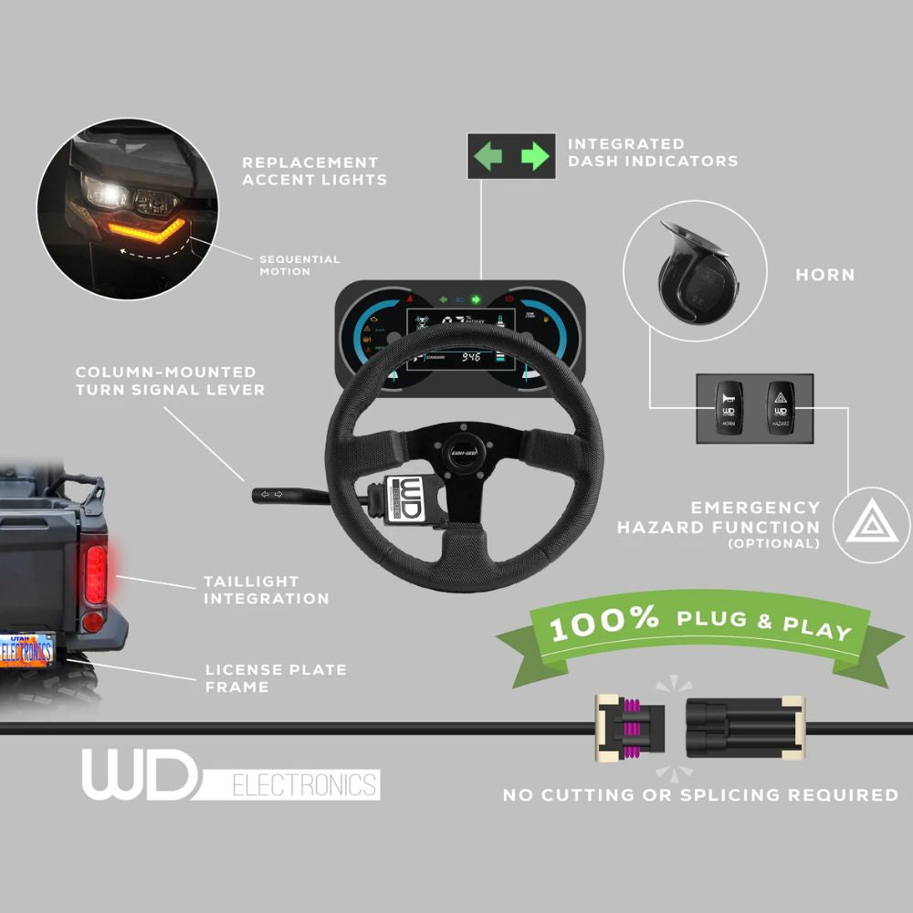 WD Electronics '21+ Yamaha Wolverine Rmax Front Turn Signal Kit
