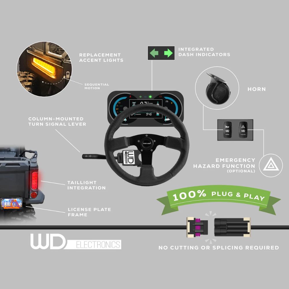 WD Electronics '24+ Polaris Ranger XD 1500 Premium & Ultimate Front Turn Signal Kit