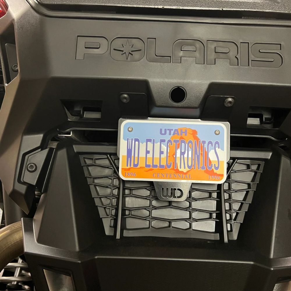 WD Electronics Polaris RZR Pro XP Center Mount License Plate Bracket