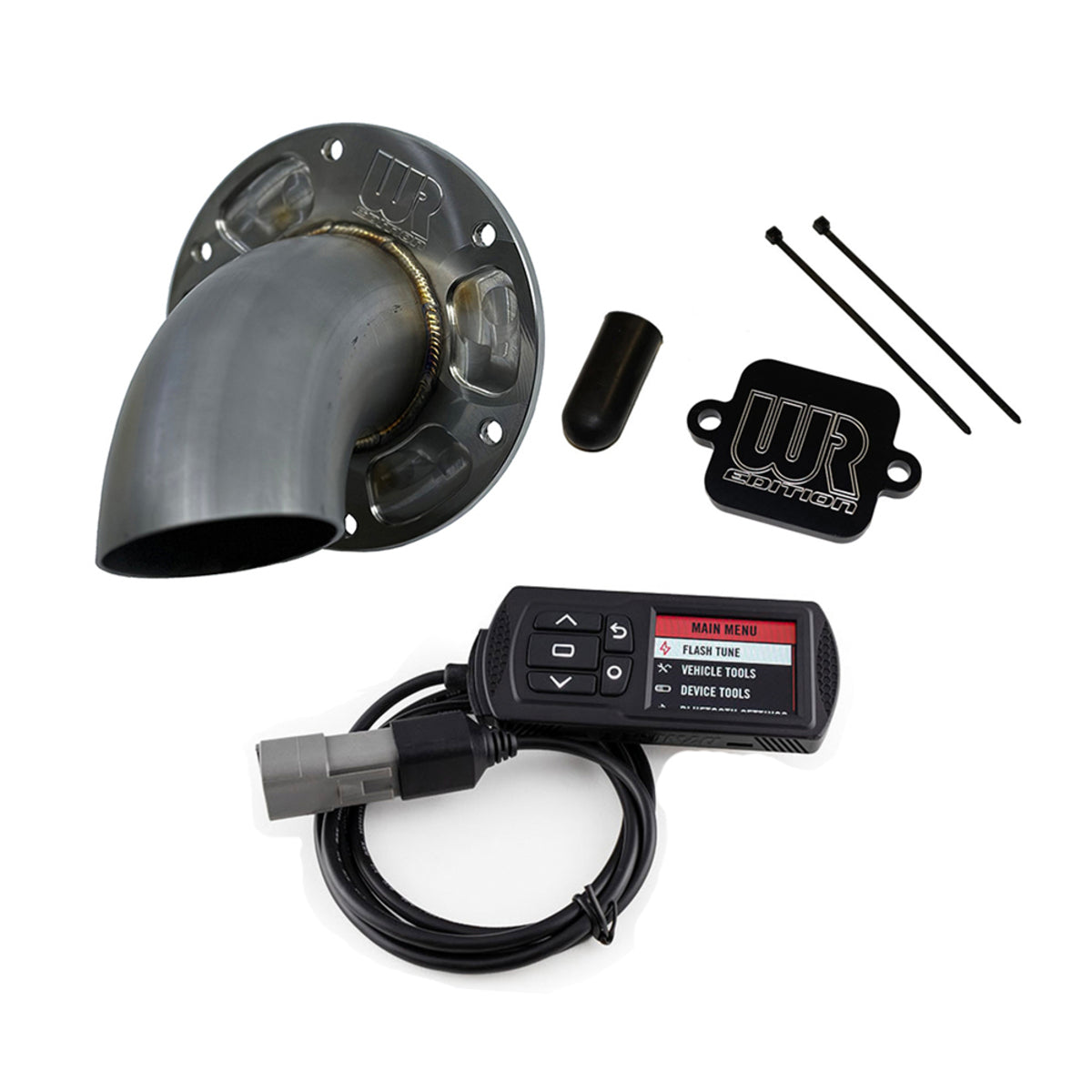 Weller Racing Yamaha Wolverine RMAX Loaded Power Vision, Air Injection Block Off Plate Kit and Exhaust Tip - WR Edition