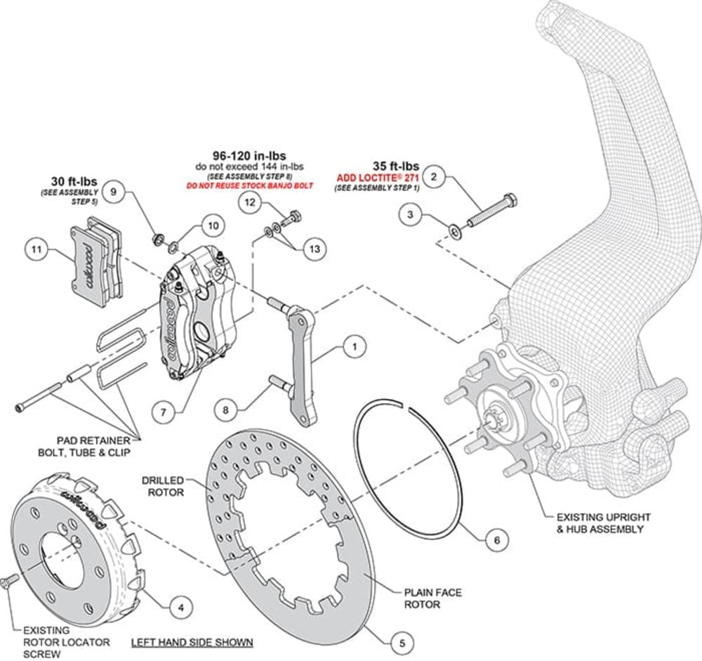 Wilwood Can-Am Maverick R NDPR Rear UTV Brake Kit - Black