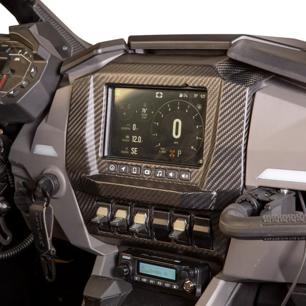 XKraft '25+ Polaris RZR Pro Carbon Fiber Ride Command Surround