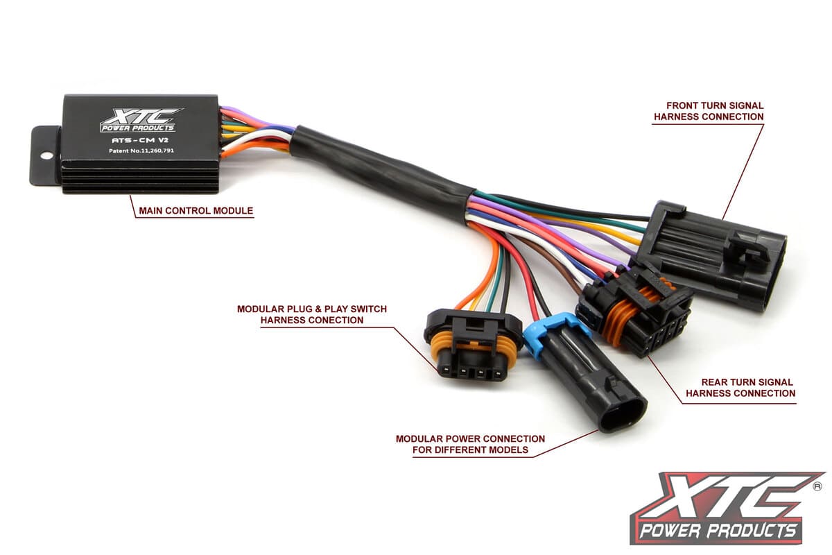 XTC '19+ Polaris Ranger XP 1000 Ride Command Self-Canceling Turn Signal System with Billet Lever