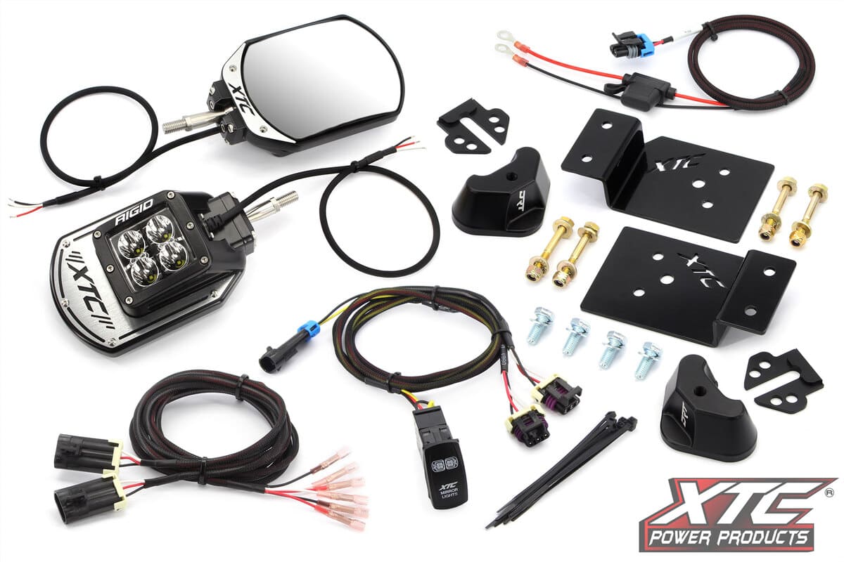 XTC '24-'26 Kawasaki Ridge SIX12 Lit Side View Mirror Kit