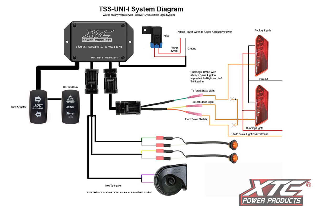 XTC Universal Plug & Play Turn Signal System with Horn Includes OEM Interface Wires