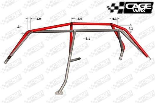 CageWRX Baja Spec Cage Kit - RZR XP4 1000/Turbo (2014-2018)