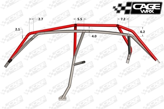 CageWRX Super Shorty Cage Kit - RZR XP4 1000/Turbo (2014-2018)
