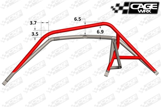 CageWRX Super Shorty Assembled Roll Cage - Polaris RZR RS1