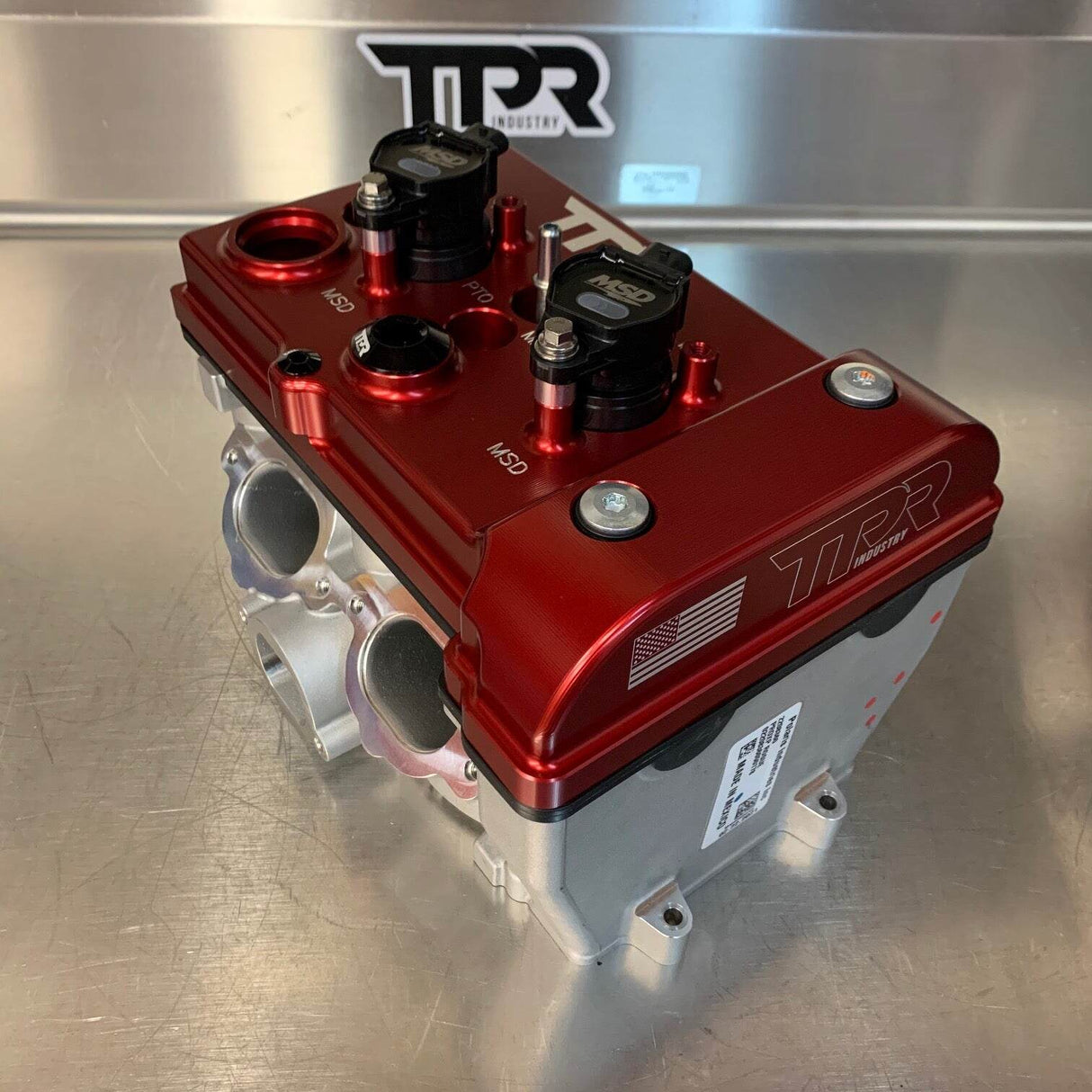 TPR Industry RZR Red Billet Valve Cover W/Oilers - Turbo R / Pro XP