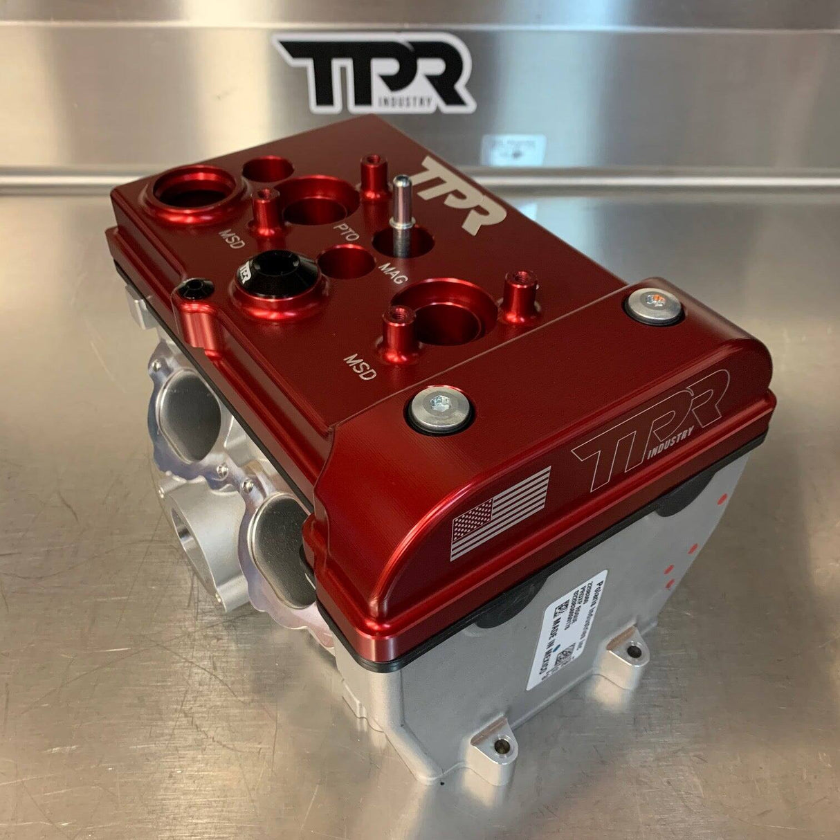 TPR Industry RZR Red Billet Valve Cover W/Oilers - Turbo R / Pro XP