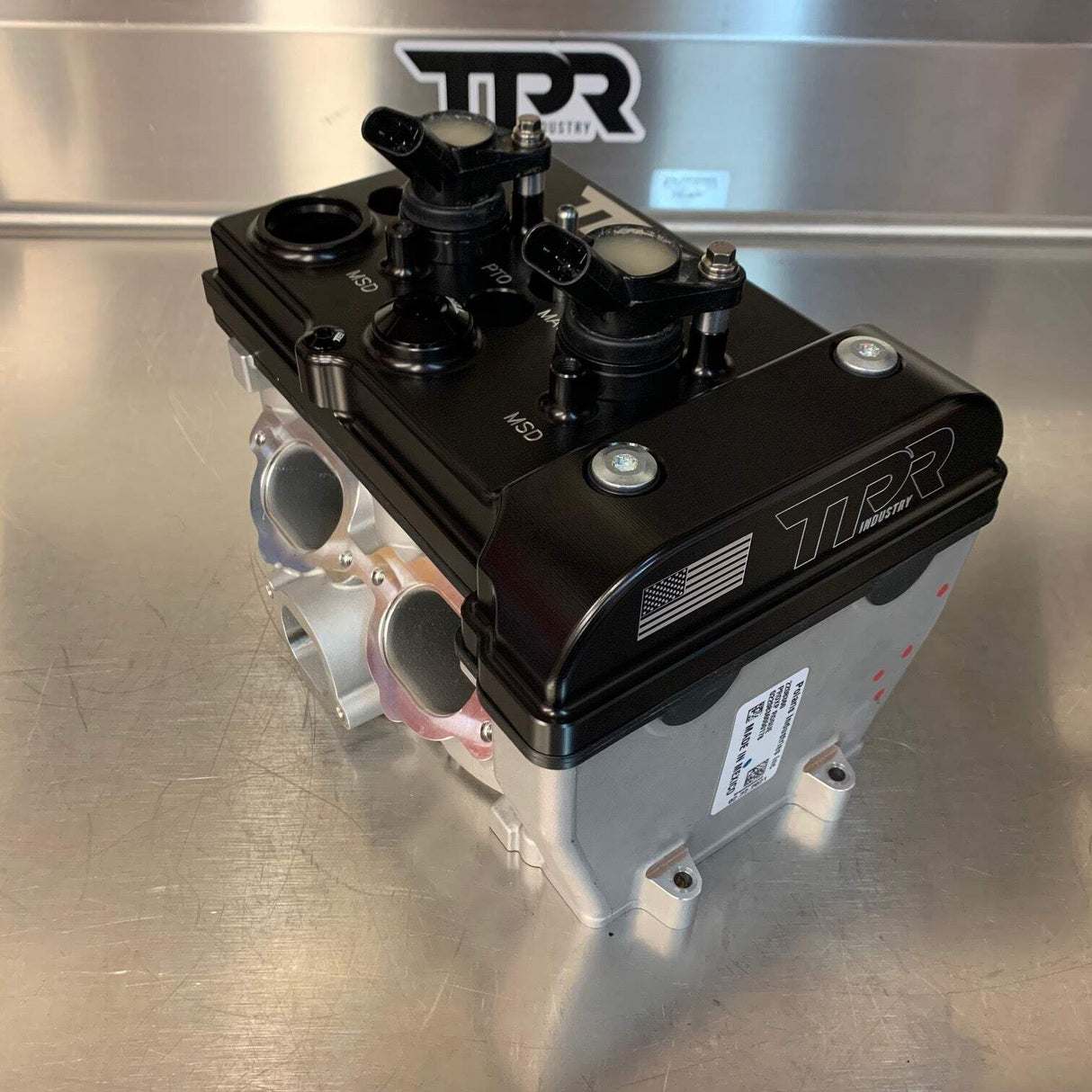 TPR Industry RZR Billet Valve Cover W/Oilers - Black