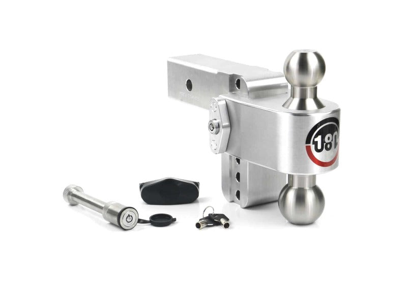 Weigh Safe 180 Hitch 4in Drop Hitch & 2.5in Shank (10K/18.5K GTWR) w/WS05 - Aluminum - LTB4-2.5-KA