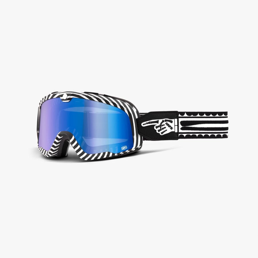 100% Barstow Death Spray Blue Mirror Goggles