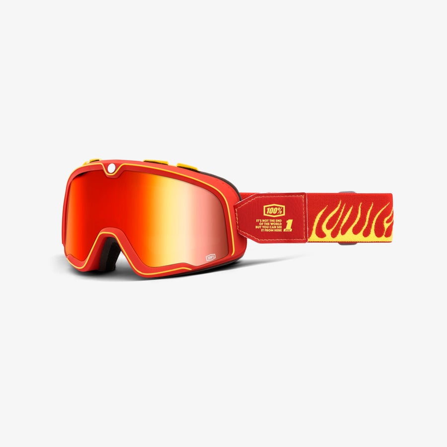 100 goggle lenses 100% Barstow Death Spray Goggles Mirror Red
