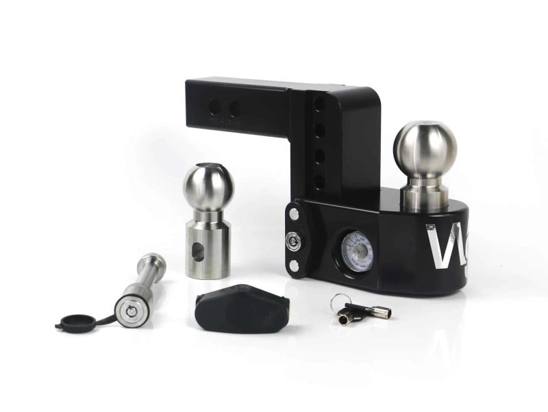Weigh Safe 4in Drop Hitch w/Built-in Scale & 2in Shank (8K/12.5K GTWR) w/WS05 - Black Cerakote - WS4-2-KA-CER-BLA
