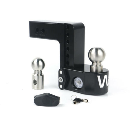 Weigh Safe 8in Drop Hitch w/ Built-in Scale & 2in Shank (8K/18.5K GTWR) w/WS05 - Black Cerakote - WS8-2-CER-BLA
