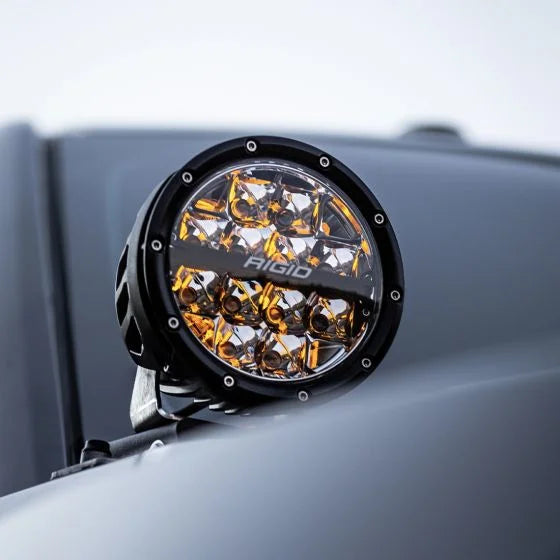 Rigid 360-Series 6" LED OE Off-Road Fog Light Drive Beam Amber Backlight| Pair
